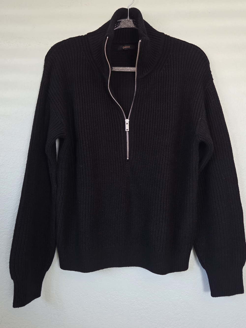 Quince Australian Merino Wool Half Zip Sweater Size Small
